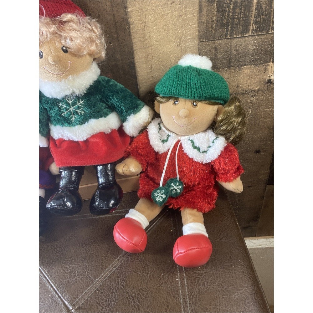 Lot of 3 Vintage 2001 Commonwealth Christmas Holiday Snowflake Dolls Plush 12" - Picture 5 of 16